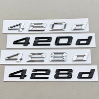 3D ABS Car Letters Logo 420d 428d Emblem Sticker Rear Trunk Badge for F32 F36 Auto Tail Marking Accessories