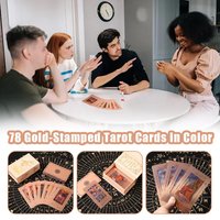 78 Cards Rose Gold Tarot Cards Full Set PET Waterproof Durable Tarot Deck For Beginners Reading Divination Genuine Full Set