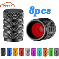 8Pc Tire Valve Caps Tyre Rim Stem Cover Dust Proof Auto Wheel Cap Aluminum Alloy Nipple Caps for Cars and Motorcycles Bikes