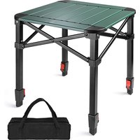 Three Sizes Portable Adjustable Square Lightweight Aluminum Folding Outdoor Beach Picnic BBQ Camping Lift Table With Carry Bag