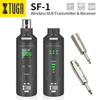 XTUGA UHF Professional Microphone Wireless Converter XLR Recharge Transmitter Receiver for Dynamic/Condenser Mic Audio Mixer
