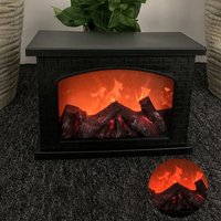 Charcoal Style Realistic Flame Fireplace Light Warm Cozy Family Home Atmosphere for Holiday Winter Party Indoor Outdoor Deco