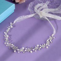 Simple Silver Hair Vine Pearl Hairband Headpiece Classic Handmade Flower Hair Jewelry Accessories Elegant Bridesmaid Headbands
