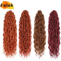 22 Inch Bug Jessica Curls Braiding Hair Extensions Synthetic Loose Water Wave Twist Crochet Hair Red Green Blue Crochet Braids