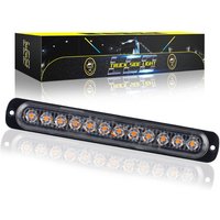 Bande lumineuse latérale pour camion, lumière stroboscopique latérale Ultra-mince, lampe stroboscopique à 12led, voyant d'avertissement de Signal 12-24V