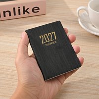 A7 2027 English Planner, 128-page Slim Weekly Notebook, 365-day Daily Planner Calendar, A7 Mini Portable Pocket Daily Planner