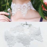 31BB Adjustable Length Elegant Lace Choker Necklace Soft Neckband Jewelry Accessory for All Neck Sizes Perfect Fit