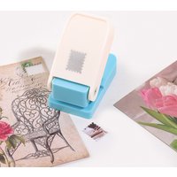 Mini Rectangular Postage Stamp Punches Lever Action Portable Puncher for Paper Crafting Scrapbooking DIY Arts Crafts Supplies