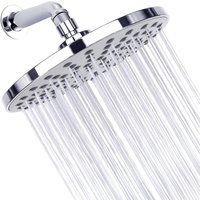 High Pressure Shower Head 8 Inch Rain Showerhead G1/2 Adjustable Bathroom Shower Head Spray Showerhead Polished Chrome Bath Rain