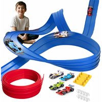 Net Bag/Box 13Ft/16.3Ft Flexible Track Toy & Mini Car DIY Competitive Rail Vehicle Game Educational Gift for Children Christmas