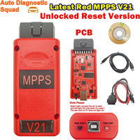 MPPS V21 Entsperrte Unbegrenzte Reset-Version Vollchip mit Breakout Tricore Kabel Super Praktisches OBD2 ECU Chip-Tuning Scanner-Tool