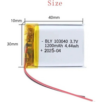 103040 3.7V 1200mAh Li-Polymer Battery Replacement for GPS Navigator Bluetooth Speaker Headset MP3 Player PS4 Controller 1-10PCS