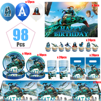 Avatar-Film Geburtstagsdekoration Tischware Tischdecke Tasse Teller Serviette Tasche Ballon Babyparty Partyzubehör Geschenke