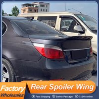 For BMW 5 Series E60 M5 520i 523i 525i 528i Rear Trunk Lid Ducktail Lip Car Spoiler Wing Upgrade R Sport Style Black Carbon