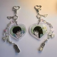 matching sawako & kazehaya keychains kimi no todoke