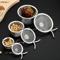 Tea Coffee Stew Spice Soup Herbal Sieve Infuser Reusable Stainless Steel Seasoning Bag Ball Filter Sachet With Chain〔CC11〕