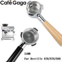 54mm Bottomless Portafilter For Breville Sage 870 878 880 Replacement Filter Basket Naked Handle Barista Accessories Cafe Tools