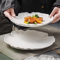 Flower Shaped Ceramic Plate Steak Plate Serving Plate Pasta Dish Dessert Salad Plates Molecular Cuisine Restaurant Supplies