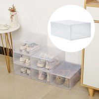 Portable Transparent Shoe Boxes Stackable Plastic Shoe Cases Dustproof Waterproof Shoes Organizers Household