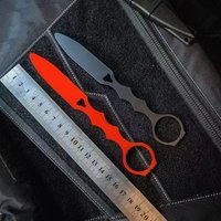 2026 Modell Outdoor-Messer, ungeschärft, klein, gerade Klinge, leicht zu tragen, EDC440 Trainingsmesser, mit Trainingsholster