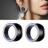 1 Pair Stainless Steel Ear Plugs and Tunnels Piercing Jewelry Screw Stretchers Expanders Punk Unisex Earrings Ear Gauges Plugs