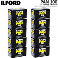 1-10 ROLLS ILFORD Pan 100 Black And White 135 Film 35mm Professional Film 36 Exposure Suitable for Kodak Film Camera H35M35 M38