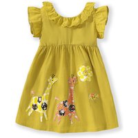 Little maven Summer Girls Dresses Animal Giraffe Baby Girls Party Dress Kids Elegant for Fancy Dress for Girls Beach Dresses