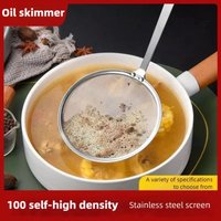 Multi-purpose Kitchen Filter Spoon, Stainless Steel Fine Mesh Oil Skimmer Strainer for Frying Food