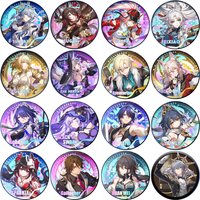 58mm Game Honkai Star Rail Fugue Aglaea Jiao qiu Gallagher Feixiao Sparkle Cosplay COSTUME Badge Pin SPTE Tinplate Brooch Prop