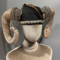 Gothic Sheep Horn Hat Cosplay Devil Horn Headwear Deluxe Halloween Cosplay Costume Mask Carnaval Masque Christmas Party Props