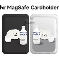 Luxury Cute Pattern Drunk Dog Couple Card Holder Magnetic For iPhone 17 Pro Max For Samsung Galaxy S26 For MagSafe Wallet Cover