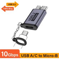 Micro B USB C 3.0 Male to Type C Female Adapter Type-C USB 3.0 Micro B Connector for External Hard Drive Disk HDD Cable Adapter