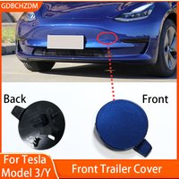 Auto Car Front Bumper Tow Hook Eye Cover Trim Trailer Cap Plug For Tesla 2017-2023 Model 3/Y Automobiles Parts Accessories