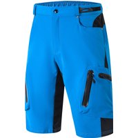 HISERWA Men Downhill Shorts MTB Motocross Shorts Breathable Quick-Dry Multipocket Mountain Bike Shorts Summer Pro Cycling Shorts