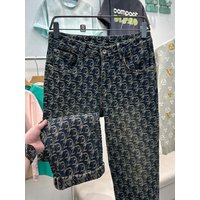 Men's Casual Straight Leg Jeans High Waist Water Washed Breathable Comfortable Loose Fit Premium Quality Fall Winter Fashion