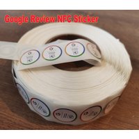 10/30/100Pcs Waterproof Google Review Stickers 504Bytes NFC215 Chip NFC Tap Review Sticker Boost Your Reviews Sticker NFC Tags