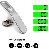 Portable Luggage Scale Digital Travel Scale 50kg/110lb Electronic Hanging Scale Mini Handheld Suitcase Weight Scale with Hook