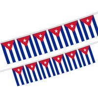 Aerlxemrbrae 20pcs/lot Cuba bunting flags 14x21cm Pennant Cuba String Banner Buntings Festival Party Holiday