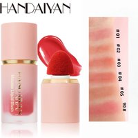 HANDAIYAN Liquid Blush Facial Matte Makeup Lasting Easy to Color Make Up Blusher With Sponge Brush Tip Velvet Rouge Cosmetics