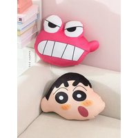 Shinchan Latest Crayon Shin Chan Car Headrest Filled with Plush Toys, Cartoon Anime Cute Gifts for Friends, Fun Dolls