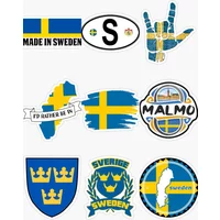 AliExpress Sweden S Flag Emblem Creative Stickers Motorcycle Bicycle Camper Van Bicycle Laptop Wall Car Truck Helmet PVC Decal Assecories