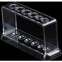 New 1Pc Plastic Clear Test Tube Rack 6 Holes Stand Lab Test Tube Stand Shelf