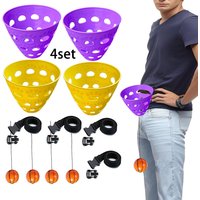 4 person swing game, hanging ball toss game, hammock ball party bucket, eye and waist coordination training tool, suitable for