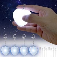 1/2/4Pcs Purse Glow Heart Light LED Handbag Lamp Automatic Motion Activated Purse Heart Shaped Light for Women Bah Purse Charm
