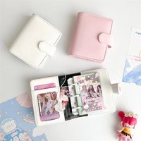 Macaron 3 ring Mini Loose-leaf Hand Book Student Portable Notebook Card book storage binder Kawaii School Supplies