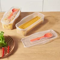 1300ML Microwave Pasta Cooker Noodles Storage Heat Resistant Spaghetti Noodle Cooking Box Accessories with Strainer