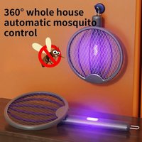1 Piece 3 in 1 Foldable Electric Mosquito Swatter Rechargeable Wall Mounted Anti Mosquito Lamp Indoor Killer