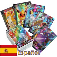 100Pcs All Shiny Spanish Pokémon cards Rare Vmax TAG TEAM V Energy Card Collectible Card pokemon Trading card