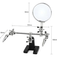 Helping Hands Soldering Station with 5X Magnifier 3 Clips PCB Holder for Jewelry and Electronic Repair