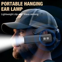 AliExpress NONE 2026 Ear Clip Headlamp– Bright LED Headlight, Rechargeable Waterproof Head Flashlight for Fishing Hiking Running Cycling Outdoor